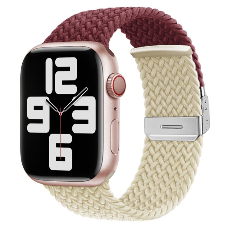 xDfind Buckle-fastening Stitching Braided Nylon Watch Band, For Apple Watch 42 / 44 / 45 / 46 / 49mm