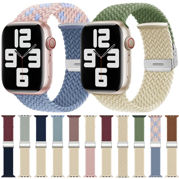 xDfind Buckle-fastening Stitching Braided Nylon Watch Band, For Apple Watch 42 / 44 / 45 / 46 / 49mm