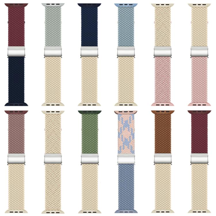xDfind Buckle-fastening Stitching Braided Nylon Watch Band, For Apple Watch 42 / 44 / 45 / 46 / 49mm