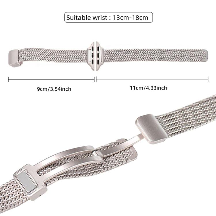 xDfind Wheat Ear Magnetic Buckle Stainless Steel Watch Band, For Apple Watch 42 / 44 / 45 / 46 / 49mm