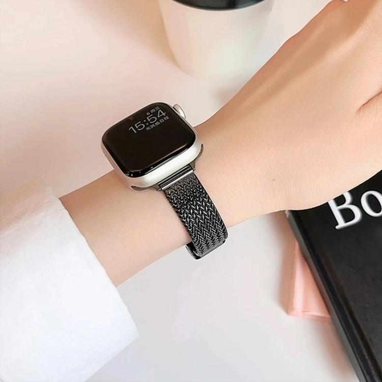 xDfind Wheat Ear Magnetic Buckle Stainless Steel Watch Band, For Apple Watch 42 / 44 / 45 / 46 / 49mm
