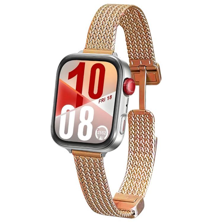 xDfind Wheat Ear Magnetic Buckle Stainless Steel Watch Band, For Huawei Watch Fit4 Pro / Fit4 / Fit3