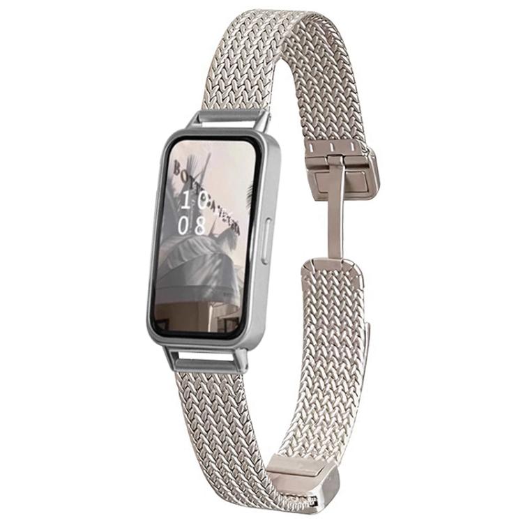 xDfind Wheat Ear Magnetic Buckle Stainless Steel Watch Band, For Huawei Band 10 / 9 / 8