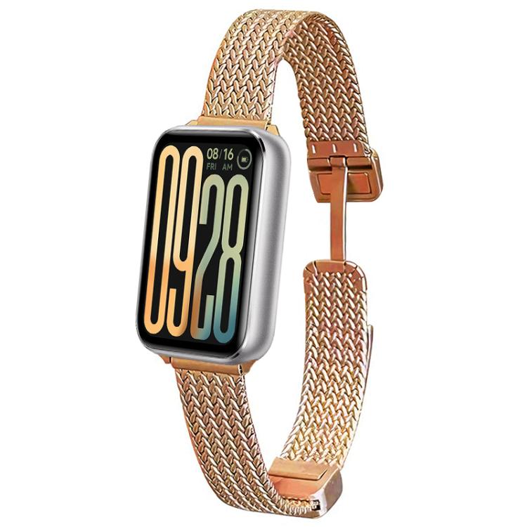 xDfind Wheat Ear Magnetic Buckle Stainless Steel Watch Band, For Xiaomi Band 9 Pro / Redmi Watch 6 / 5