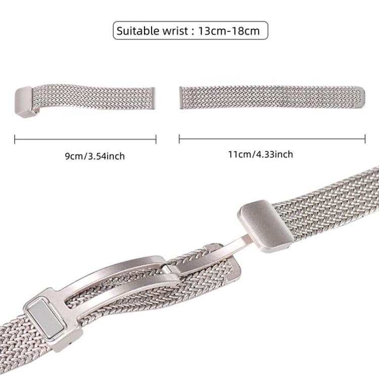 xDfind Wheat Ear Magnetic Buckle Stainless Steel Watch Band, For Xiaomi Smart Band 10 / 9 / 8 NFC