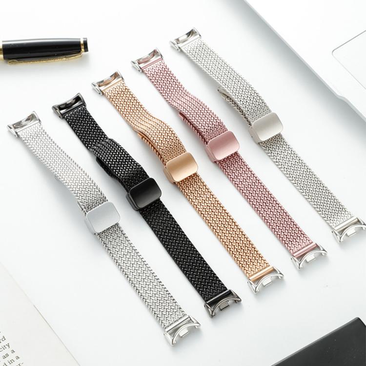 xDfind Wheat Ear Magnetic Buckle Stainless Steel Watch Band, For Xiaomi Smart Band 10 / 9 / 8 NFC