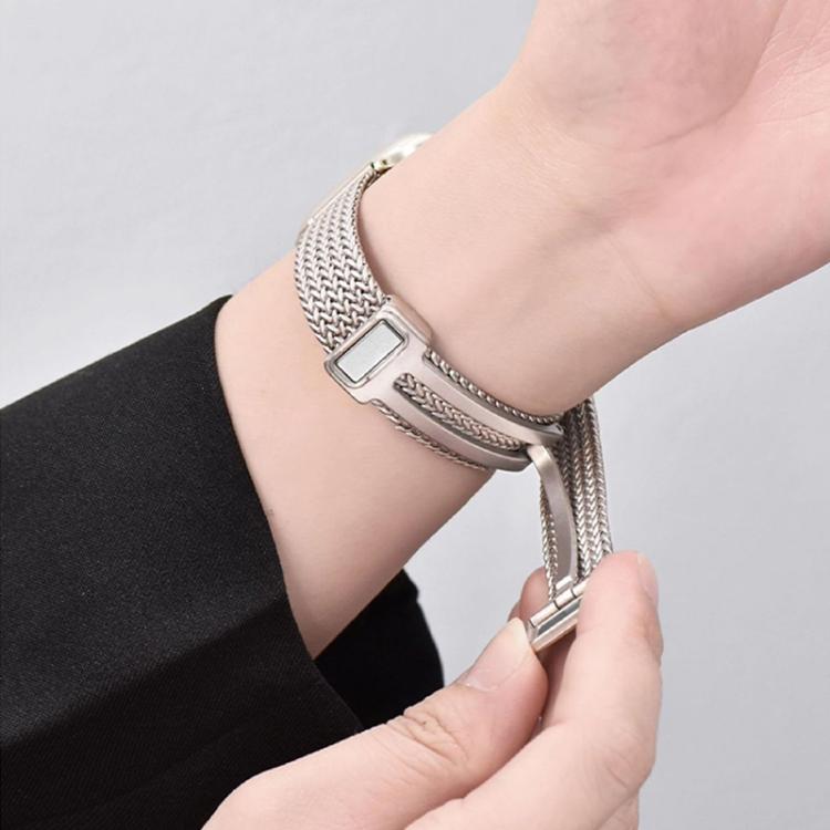 xDfind Wheat Ear Magnetic Buckle Stainless Steel Watch Band, For Xiaomi Smart Band 10 / 9 / 8 NFC