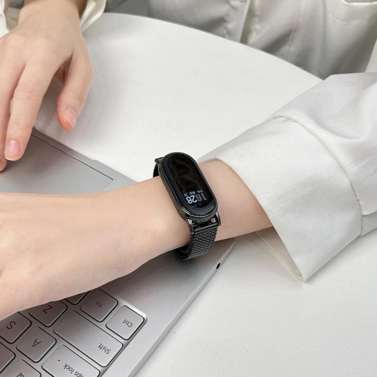 xDfind Wheat Ear Magnetic Buckle Stainless Steel Watch Band, For Xiaomi Smart Band 10 / 9 / 8 NFC