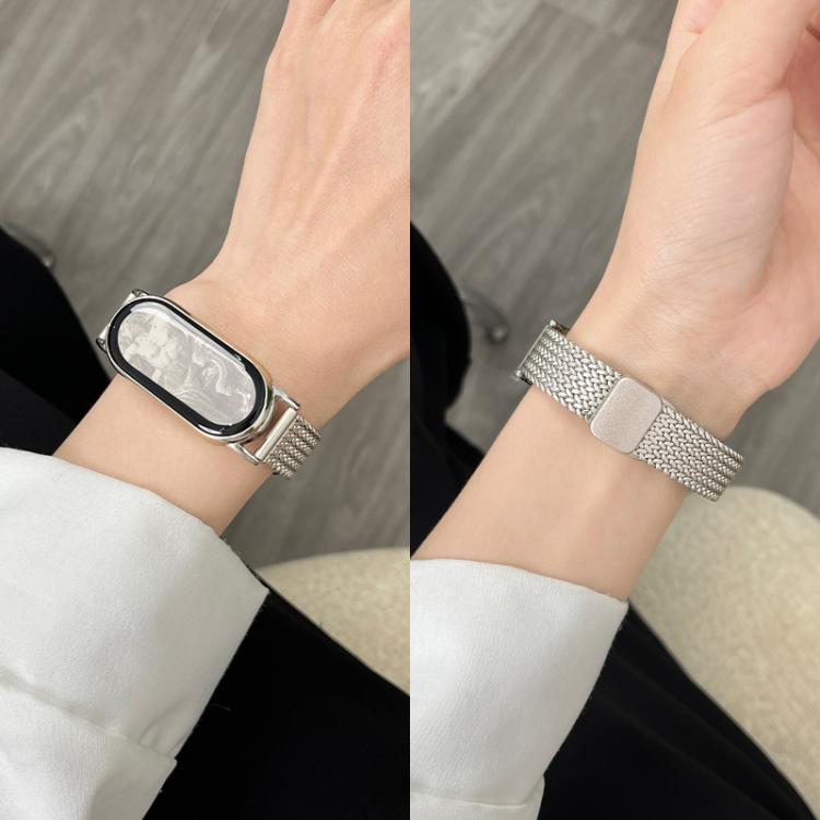 xDfind Wheat Ear Magnetic Buckle Stainless Steel Watch Band, For Xiaomi Smart Band 10 / 9 / 8 NFC