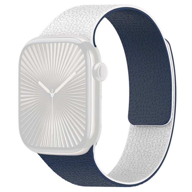 xDfind Color-blocking Litchi Texture Magnetic Silicone Watch Band, For Apple Watch 38 / 40 / 41 / S11 42mm