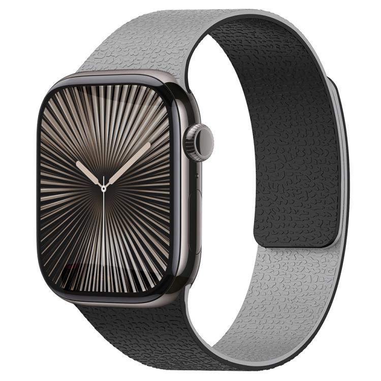 xDfind Color-blocking Litchi Texture Magnetic Silicone Watch Band, For Apple Watch 38 / 40 / 41 / S11 42mm