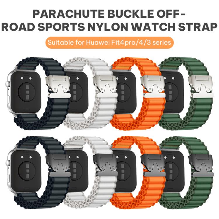 xDfind Parachute Buckle Off Road Sport Nylon Watch Band, For Huawei Watch Fit4 Pro / Fit4 / Fit3