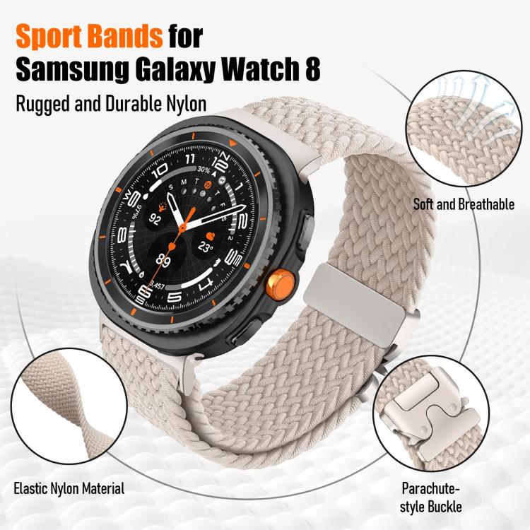 xDfind Parachute Buckle Woven Nylon Loop Watch Band, For Samsung Galaxy Watch8 / Watch8 Classic