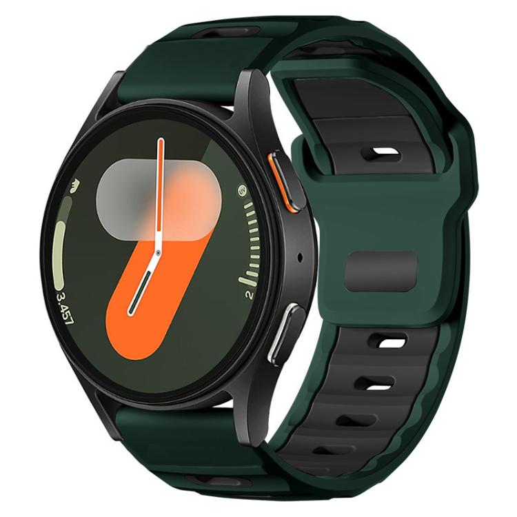 xDfind Flat-head Dual-color Silicone Watch Band, 20mm