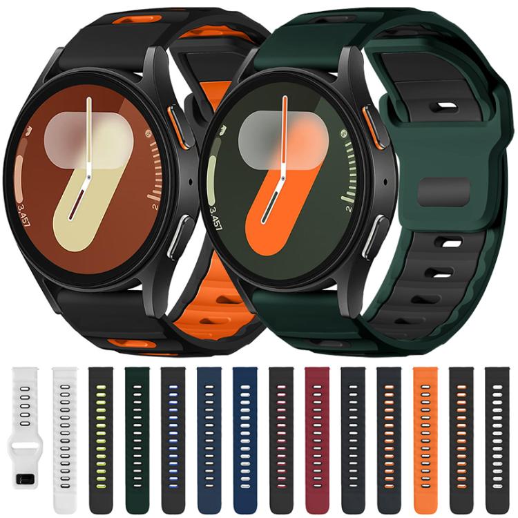 xDfind Flat-head Dual-color Silicone Watch Band, 20mm