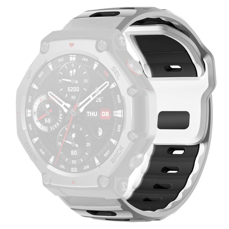 xDfind Flat-head Dual-color Silicone Watch Band, For Amazfit T-Rex 3