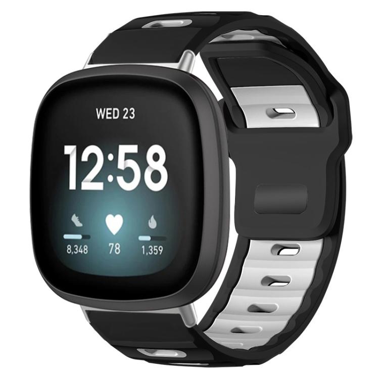 xDfind Flat-head Dual-color Silicone Watch Band, For Fitbit Versa 4 / 3 / Sense2 / 1