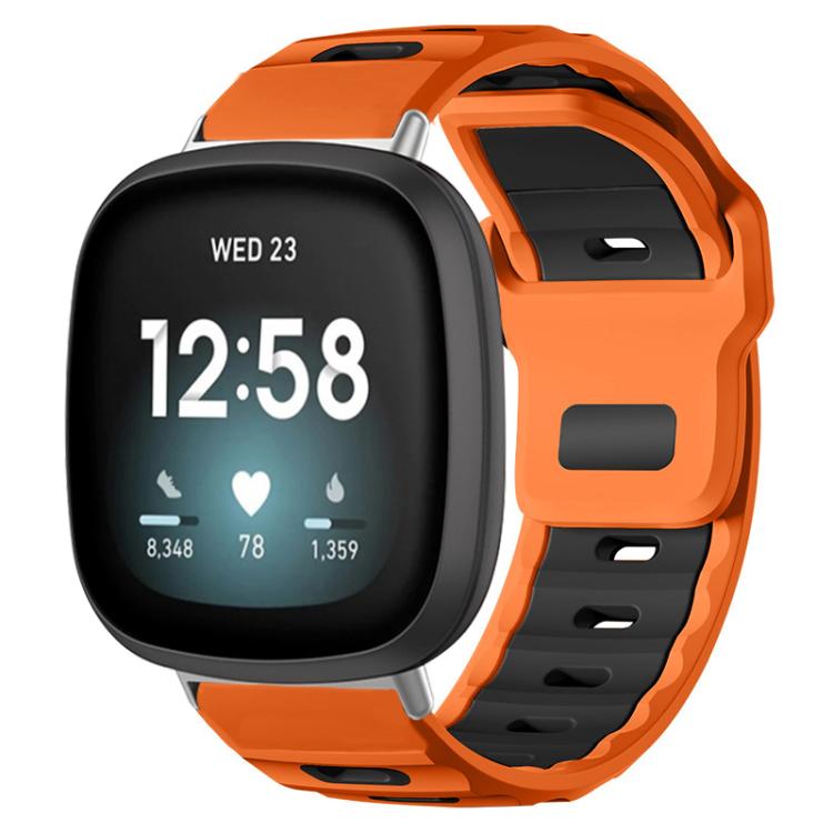 xDfind Flat-head Dual-color Silicone Watch Band, For Fitbit Versa 4 / 3 / Sense2 / 1