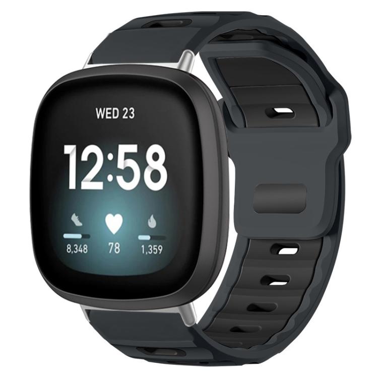 xDfind Flat-head Dual-color Silicone Watch Band, For Fitbit Versa 4 / 3 / Sense2 / 1