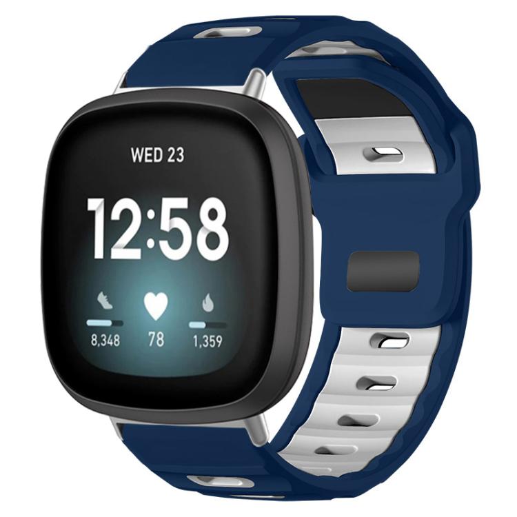 xDfind Flat-head Dual-color Silicone Watch Band, For Fitbit Versa 4 / 3 / Sense2 / 1