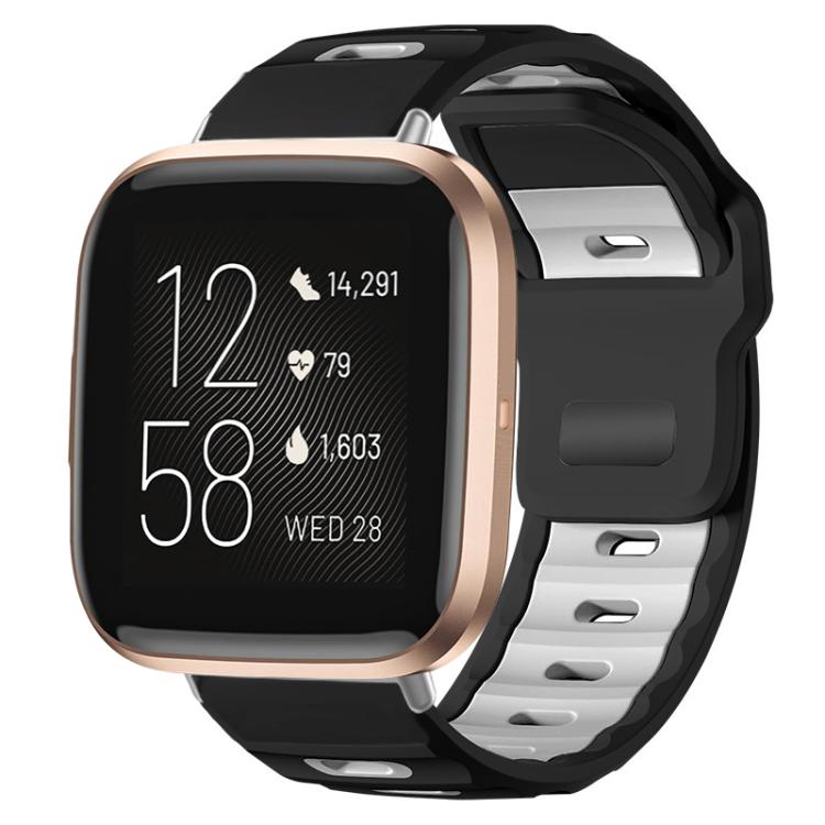 xDfind Flat-head Dual-color Silicone Watch Band, For Fitbit Versa 2/Versa/Versa Lite/Blaze