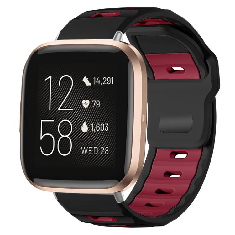 xDfind Flat-head Dual-color Silicone Watch Band, For Fitbit Versa 2/Versa/Versa Lite/Blaze