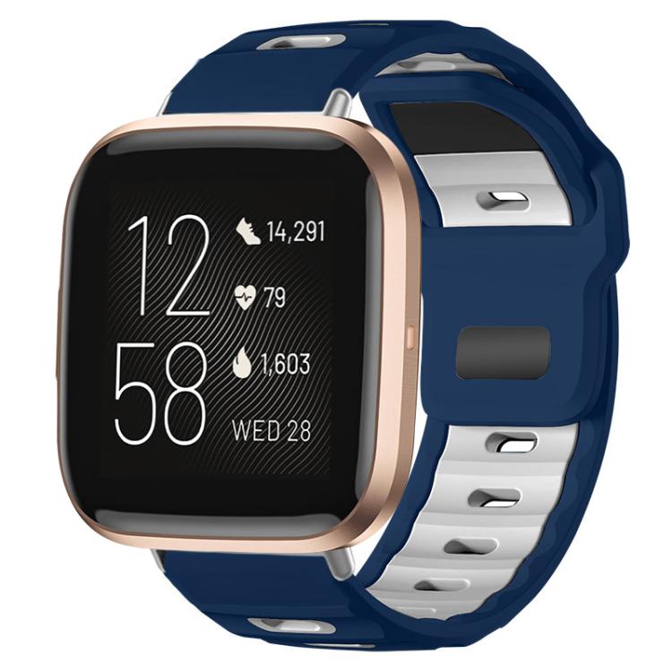 xDfind Flat-head Dual-color Silicone Watch Band, For Fitbit Versa 2/Versa/Versa Lite/Blaze
