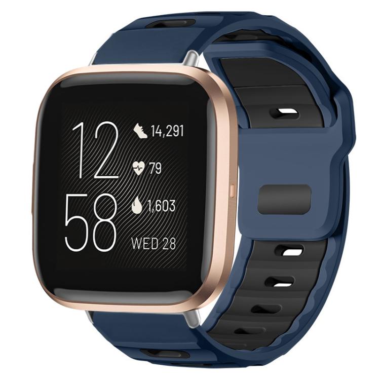 xDfind Flat-head Dual-color Silicone Watch Band, For Fitbit Versa 2/Versa/Versa Lite/Blaze