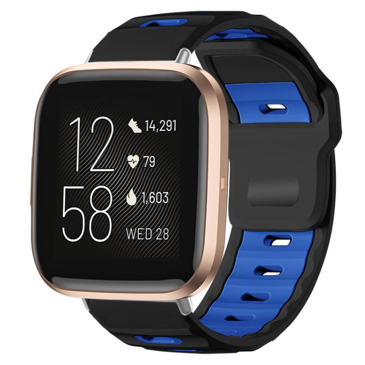 xDfind Flat-head Dual-color Silicone Watch Band, For Fitbit Versa 2/Versa/Versa Lite/Blaze