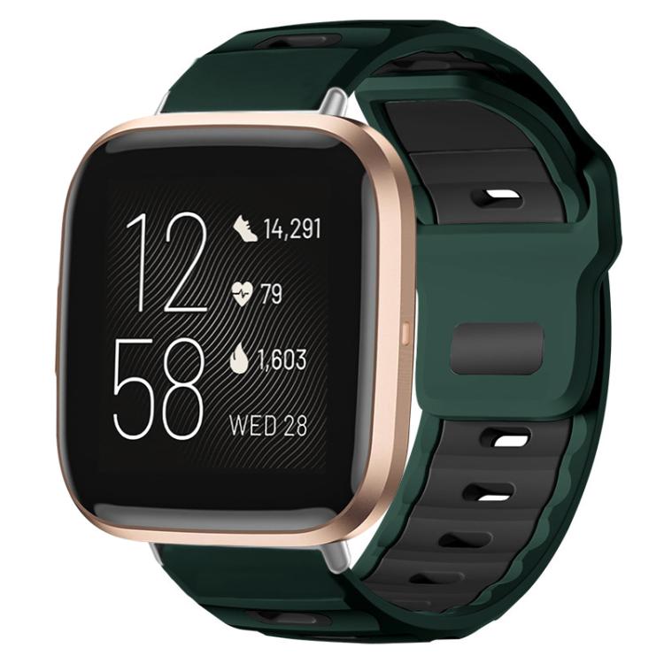 xDfind Flat-head Dual-color Silicone Watch Band, For Fitbit Versa 2/Versa/Versa Lite/Blaze