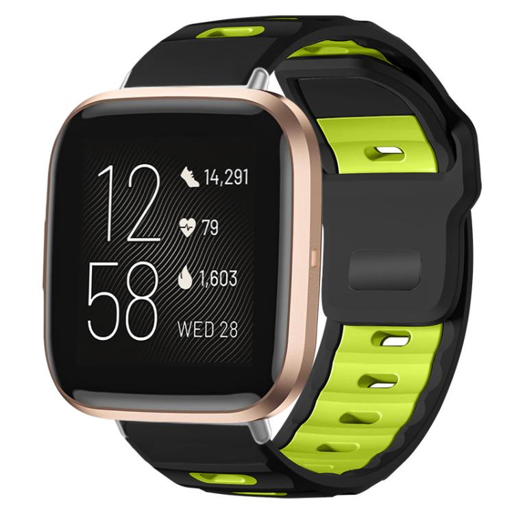 xDfind Flat-head Dual-color Silicone Watch Band, For Fitbit Versa 2/Versa/Versa Lite/Blaze