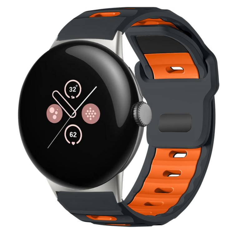 xDfind Flat-head Dual-color Silicone Watch Band, For Google Pixel Watch 4 / 3 45mm