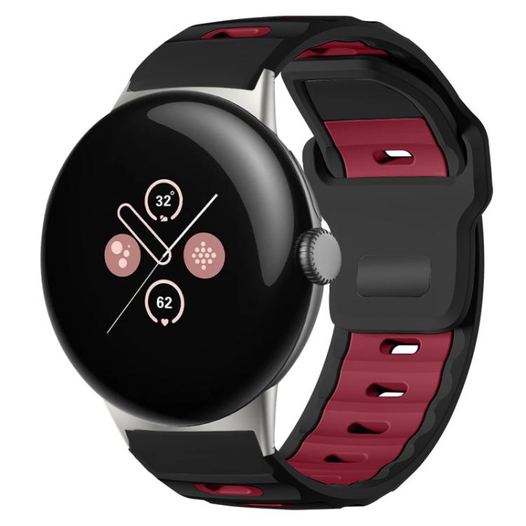 xDfind Flat-head Dual-color Silicone Watch Band, For Google Pixel Watch 4 / 3 45mm