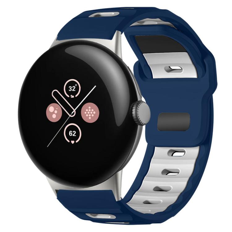xDfind Flat-head Dual-color Silicone Watch Band, For Google Pixel Watch 4 / 3 45mm