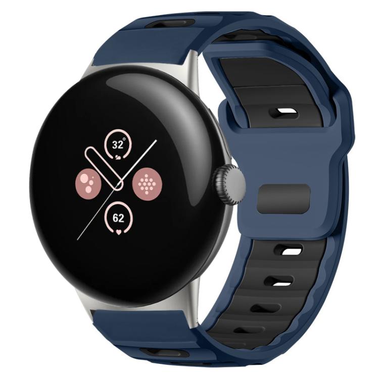 xDfind Flat-head Dual-color Silicone Watch Band, For Google Pixel Watch 4 / 3 45mm