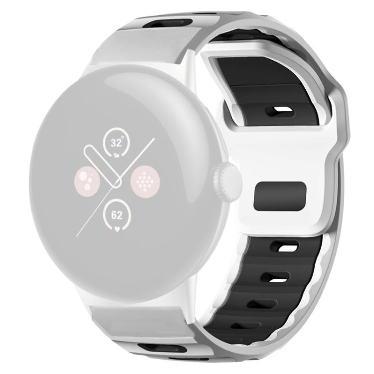 xDfind Flat-head Dual-color Silicone Watch Band, For Google Pixel Watch 4 / 3 / 2 / 1 41mm