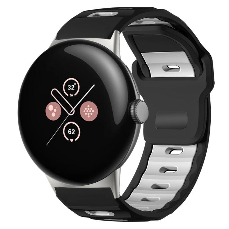 xDfind Flat-head Dual-color Silicone Watch Band, For Google Pixel Watch 4 / 3 / 2 / 1 41mm