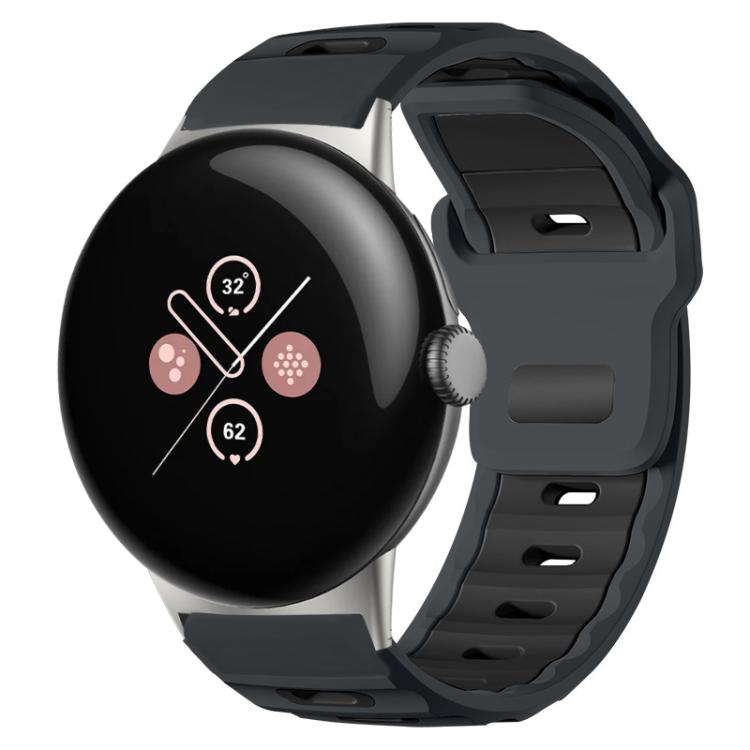 xDfind Flat-head Dual-color Silicone Watch Band, For Google Pixel Watch 4 / 3 / 2 / 1 41mm