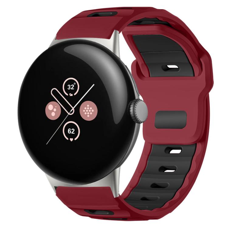 xDfind Flat-head Dual-color Silicone Watch Band, For Google Pixel Watch 4 / 3 / 2 / 1 41mm