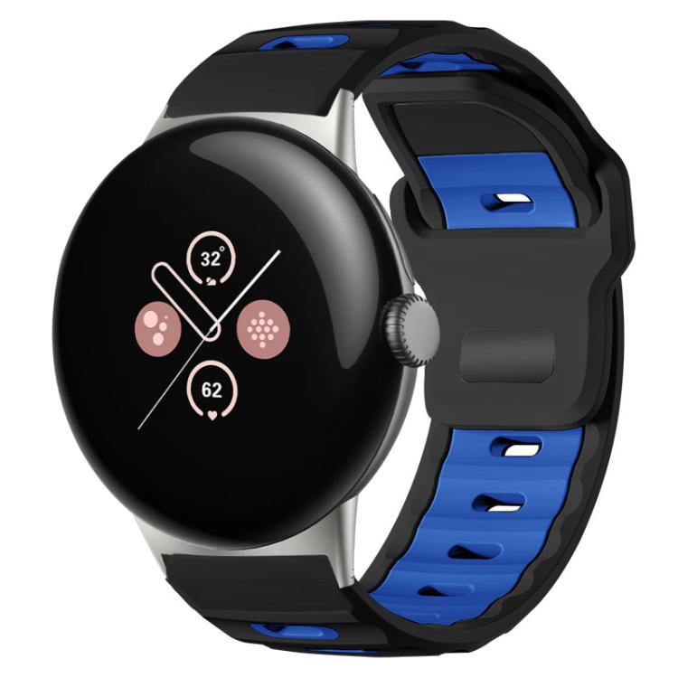 xDfind Flat-head Dual-color Silicone Watch Band, For Google Pixel Watch 4 / 3 / 2 / 1 41mm