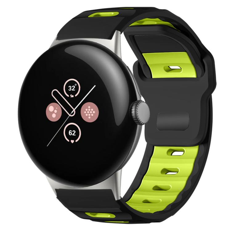 xDfind Flat-head Dual-color Silicone Watch Band, For Google Pixel Watch 4 / 3 / 2 / 1 41mm