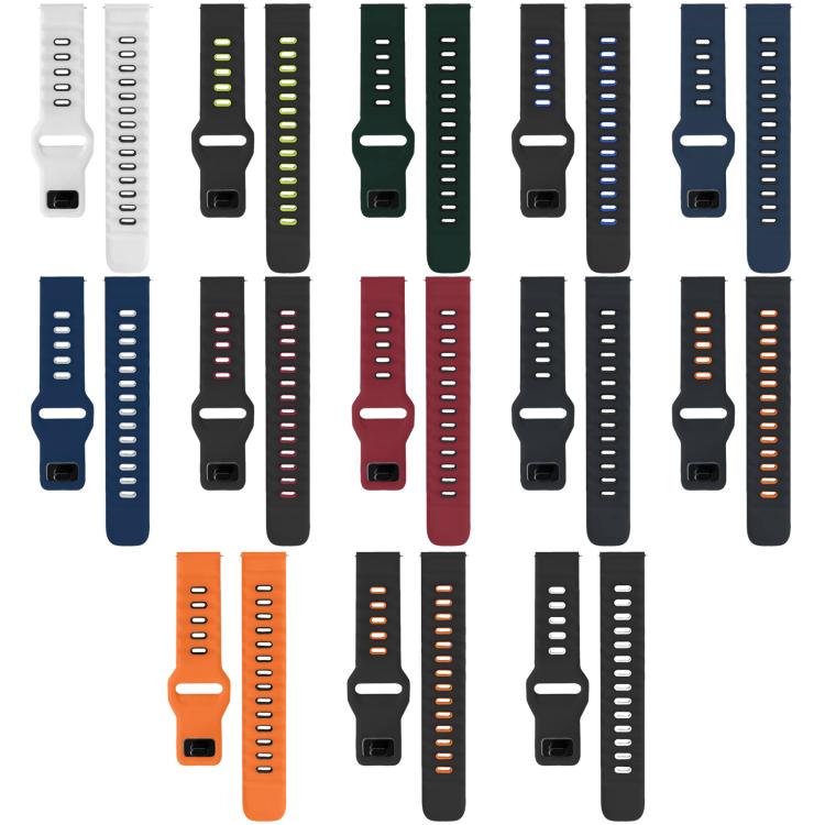 xDfind Flat-head Dual-color Silicone Watch Band, For Google Pixel Watch 4 / 3 / 2 / 1 41mm