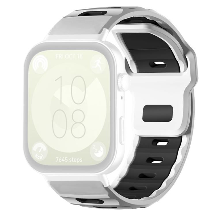 xDfind Flat-head Dual-color Silicone Watch Band, For Huawei Watch Fit4 Pro / Fit4 / Fit3