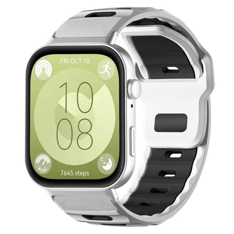 xDfind Flat-head Dual-color Silicone Watch Band, For Huawei Watch Fit4 Pro / Fit4 / Fit3