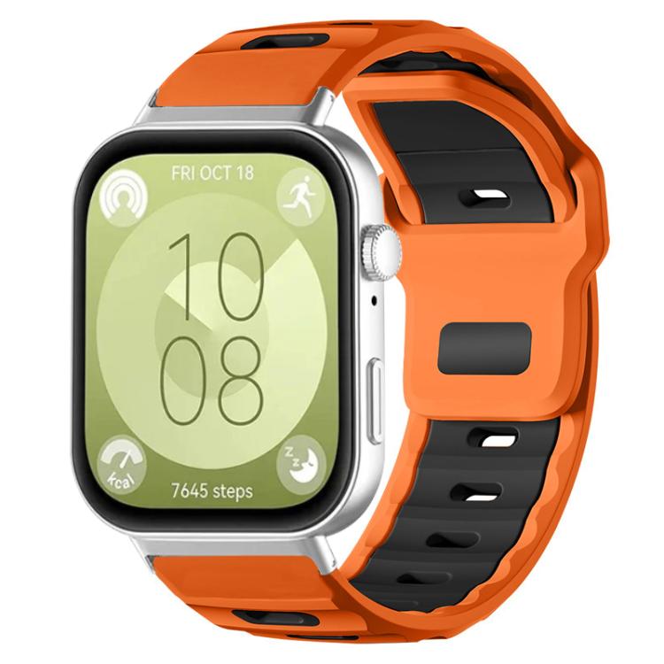 xDfind Flat-head Dual-color Silicone Watch Band, For Huawei Watch Fit4 Pro / Fit4 / Fit3