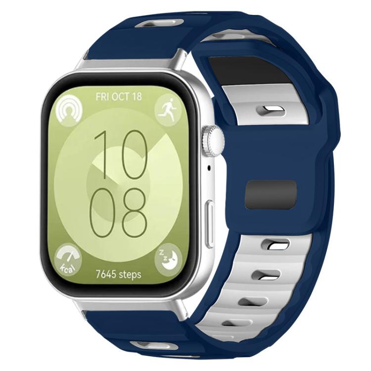 xDfind Flat-head Dual-color Silicone Watch Band, For Huawei Watch Fit4 Pro / Fit4 / Fit3