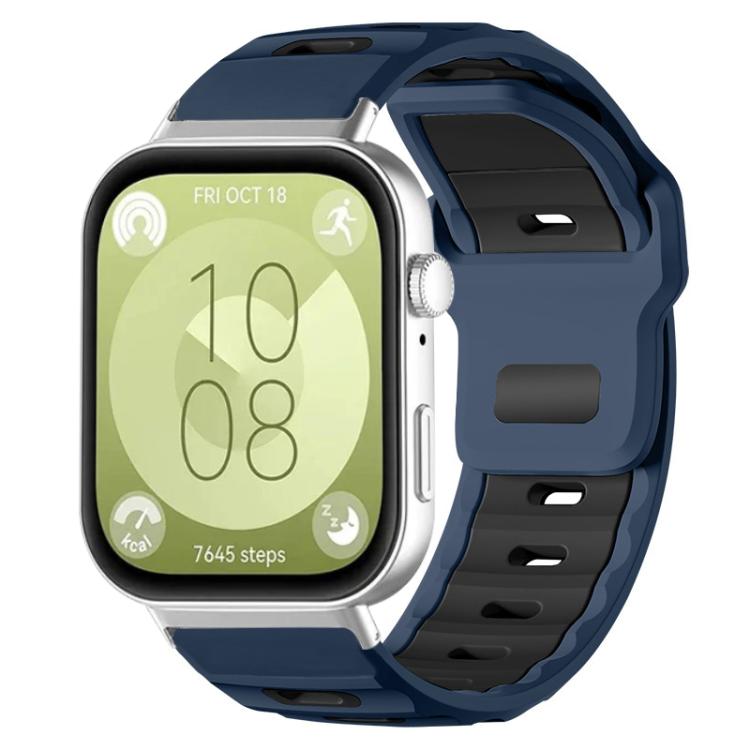 xDfind Flat-head Dual-color Silicone Watch Band, For Huawei Watch Fit4 Pro / Fit4 / Fit3