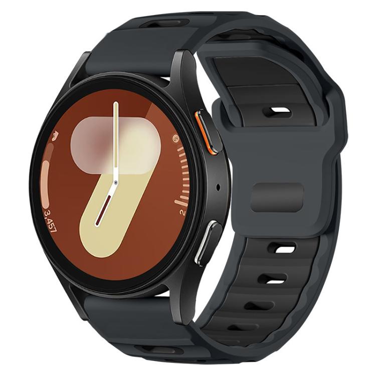 xDfind Flat-head Dual-color Silicone Watch Band, For Samsung Galaxy Watch7 / FE / 6 / 5 / 4