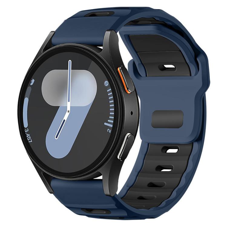 xDfind Flat-head Dual-color Silicone Watch Band, For Samsung Galaxy Watch7 / FE / 6 / 5 / 4