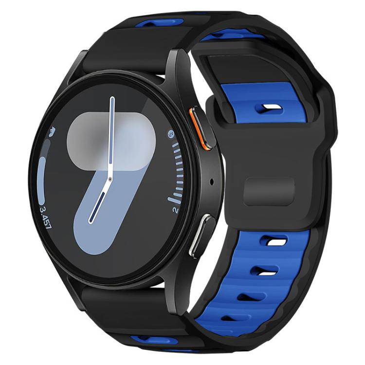 xDfind Flat-head Dual-color Silicone Watch Band, For Samsung Galaxy Watch7 / FE / 6 / 5 / 4